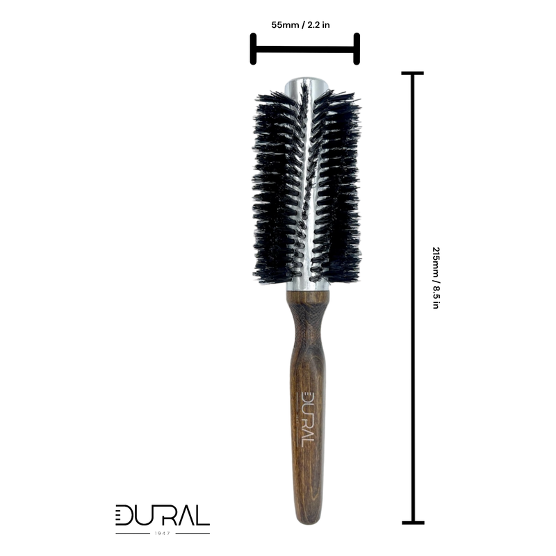 Dural Dural Beech wood quick-styler hair brush with boar bristles - 12 rows Hair Brush Black