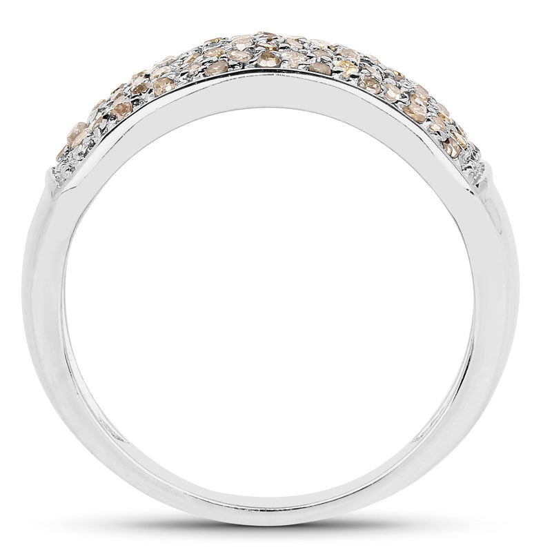 Bids.com 0.42 Carat Genuine White Diamond .925 Sterling Silver Ring Rings White Smoke size 7.00,size 6.00,size 8.00,size 9.00