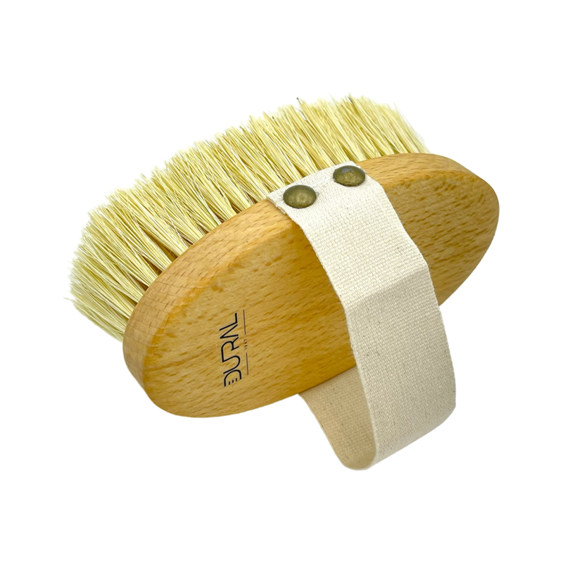 Dural Dural Beech Wood Massage Brush With Tampico Fiber Massage Brush Dark Khaki