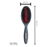 Dural Dural Beech wood rubber cushion hair brush with boar bristles and nylon Hair Brush Dark Slate Gray