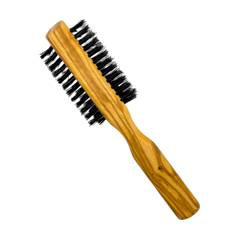 Dural Dural Olive wood half-round hair brush with boar bristles - 7 rows Hair Brush Dark Goldenrod
