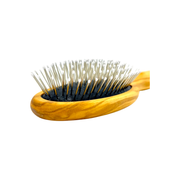 Dural Dural Olive wood rubber cushion hair brush with steel pins and ball tips Hair Brush Goldenrod