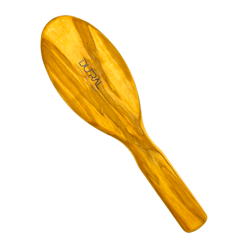 Dural Dural Olive wood rubber cushion hair brush with steel pins and ball tips Hair Brush Goldenrod