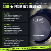 FLAME Natural Decon Shave Soap Black
