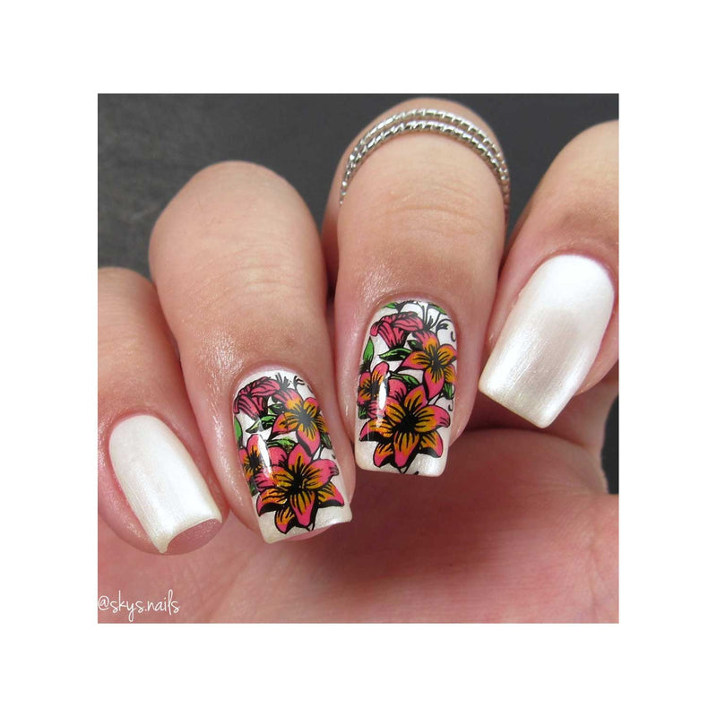 UberChic Beauty Flourishing Paradise Stamping Plate Rosy Brown