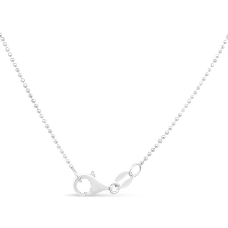 Bids.com .925 Sterling Silver 0.7mm Slim and Dainty Unisex 18" Inch Ball Bead Chain Necklace Necklaces White Smoke White.Sterling Silver / 18