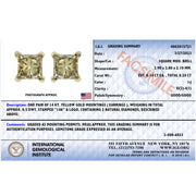 Bids.com IGI Certified 14K Yellow Gold 1/4 Cttw Princess-Cut Diamond Solitaire Stud Earrings Earrings White Smoke Yellow.Gold / 0.25