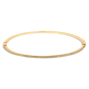 Bids.com 14K Yellow Gold 1/3 Cttw Diamond Half Eternity Bangle Bracelet (I-J Color, I2-I3 Clarity) - 7.75" Inches Bracelets White Smoke Yellow.Gold / 7.75