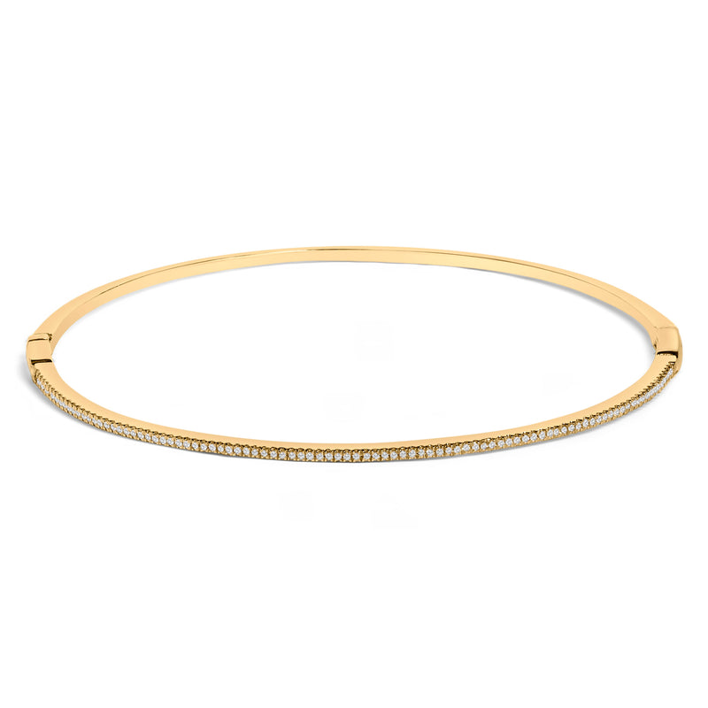 Bids.com 14K Yellow Gold 1/3 Cttw Diamond Half Eternity Bangle Bracelet (I-J Color, I2-I3 Clarity) - 7.75" Inches Bracelets White Smoke Yellow.Gold / 7.75