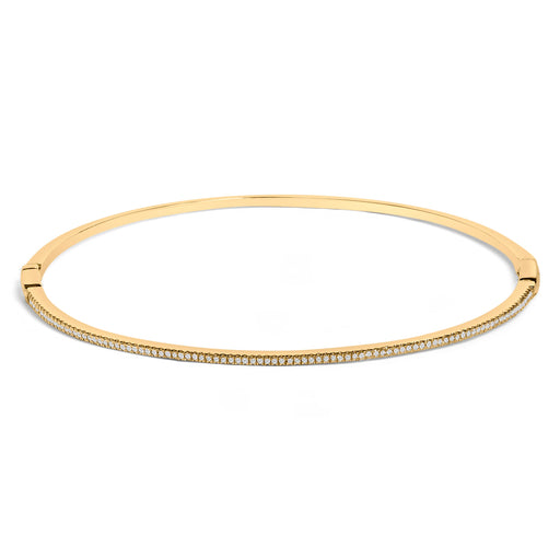Bids.com 14K Yellow Gold 1/3 Cttw Diamond Half Eternity Bangle Bracelet (I-J Color, I2-I3 Clarity) - 7.75" Inches Bracelets White Smoke Yellow.Gold / 7.75