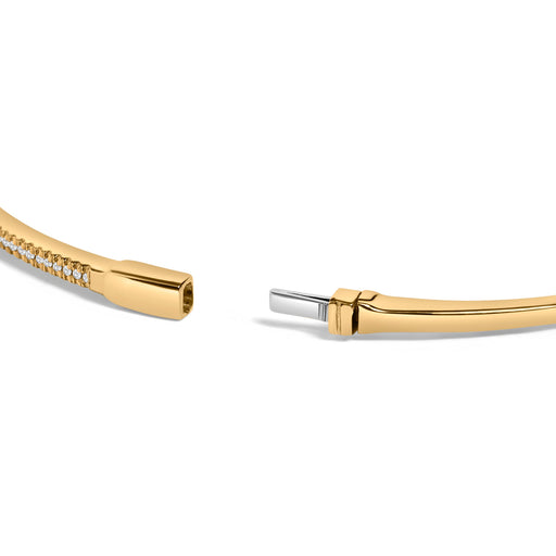 Bids.com 14K Yellow Gold 1/3 Cttw Diamond Half Eternity Bangle Bracelet (I-J Color, I2-I3 Clarity) - 7.75" Inches Bracelets White Smoke Yellow.Gold / 7.75