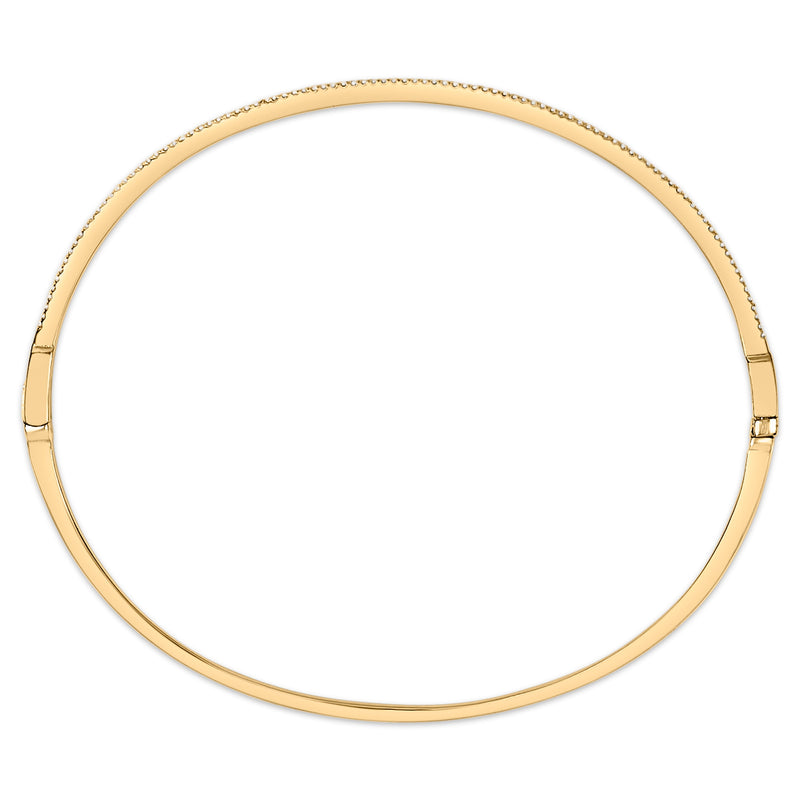 Bids.com 14K Yellow Gold 1/3 Cttw Diamond Half Eternity Bangle Bracelet (I-J Color, I2-I3 Clarity) - 7.75" Inches Bracelets White Smoke Yellow.Gold / 7.75