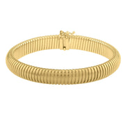 Bids.com 14k Yellow Gold Tubogas Bracelet (9.00 mm) Bracelets White Smoke 7.25 / Yellow Gold