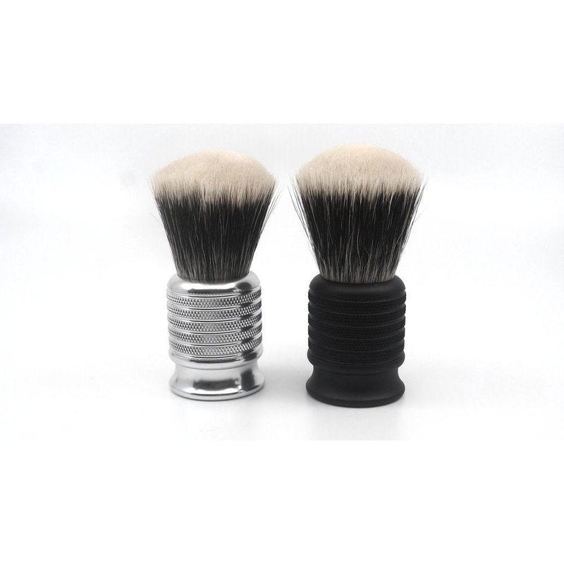 Alpha Brush Shaving Co. Alpha Brush & Shaving Co. El Gordo G5 Shaving Brush Shaving Brush Beige Black,Silver
