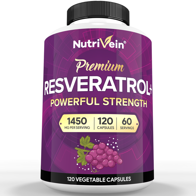 Nutrivein Nutrivein Premium Resveratrol 1450mg - 120 Capsules RP-IIR3-VE7F White Smoke