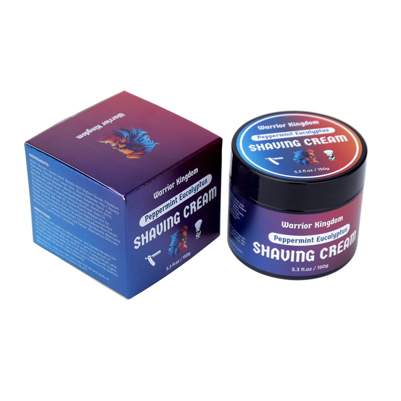 WhollyKaw WhollyKaw Warrior Kingdom Luxury Shaving Cream - Peppermint Eucalyptus Shaving Cream White Smoke