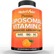 Nutrivein Nutrivein Premium Liposomal Vitamin C Supplement 1650mg - 180 Caps YH-8TP4-QGO3 White Smoke