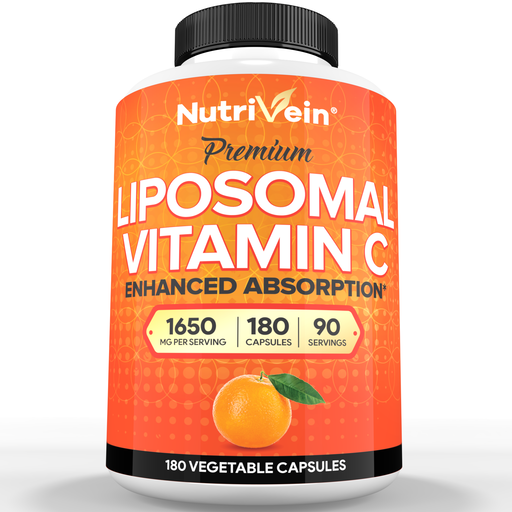 Nutrivein Nutrivein Premium Liposomal Vitamin C Supplement 1650mg - 180 Caps YH-8TP4-QGO3 White Smoke
