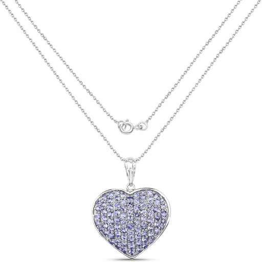 Bids.com 4.86 Carat Genuine Tanzanite .925 Sterling Silver Pendant Pendants White Smoke