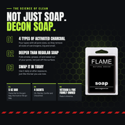 FLAME Natural Decon Soap Black OG / 5 oz Bar,Riptide / 5 oz Bar,Conifer / 5 oz Bar,Unscented / 5 oz Bar