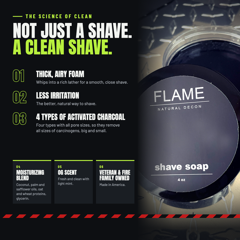 FLAME Natural Decon Shave Soap Black