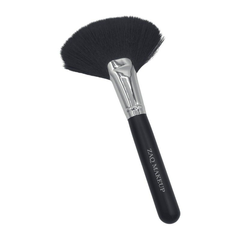 ZAQ Skin & Body Fluffy Large Fan Brush Make Up Gray