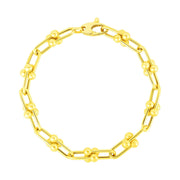 Bids.com 14k Yellow Gold 7 1/2 inch Jax Chain Bracelet Bracelets White Smoke 7.5 / Yellow Gold