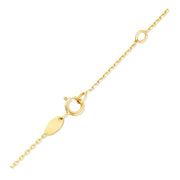 Bids.com 14k Yellow Gold Chain Necklace with Cross Stations Necklaces White Smoke 17 / Yellow Gold