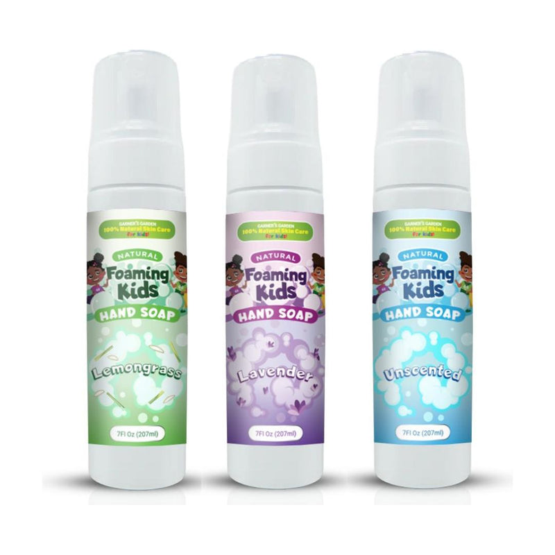Garner's Garden Foaming Kids Hand Soap Baby Care White Smoke Unscented Kids Hand Soap,Lemongrass Kids Hand Soap,Lavender Kids Hand Soap,Unscented Kids Hand Soap 8oz refill (Foamer NOT included),Lemongrass Kids Hand Soap 8oz refill (Foamer NOT included),Lavender Kids Hand Soap 8oz refill (Foamer NOT included)