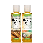 Garner's Garden Natural Body Oil - Natural Fragrance Body Oil White Smoke 4 oz Tropical Coconut Body Oil,4 oz Brown Sugar Body Oil,4 oz Ocean Breeze Body Oil