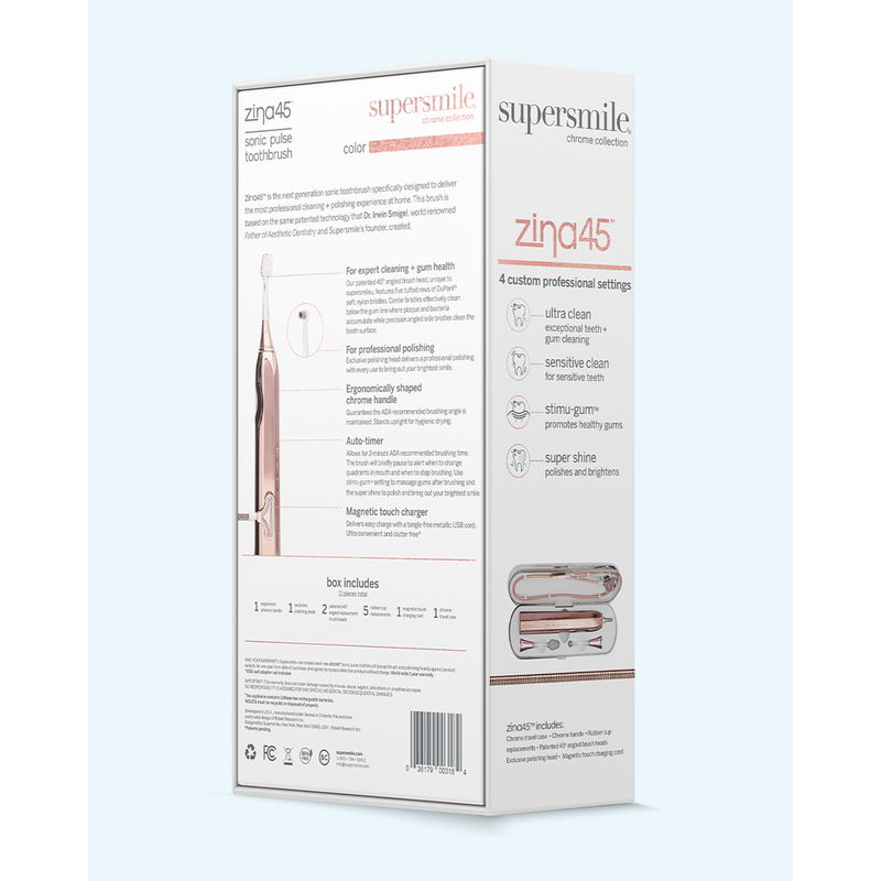 Stirling Soap Co zina45™ sonic toothbrush Toothbrushes Lavender Rose Gold,Silver