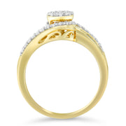 Bids.com 10K Yellow Gold Diamond Cluster Ring (1/2 Cttw, I-J Color, I2-I3 Clarity) - Size 6 Rings White Smoke 7 / Yellow.Gold,8 / Yellow.Gold,7.5 / Yellow.Gold,6.5 / Yellow.Gold,6 / Yellow.Gold