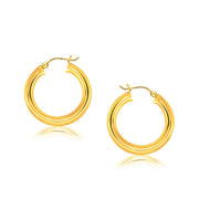 Bids.com 14k Yellow Gold Polished Hoop Earrings (30 mm) Earrings White Smoke Yellow Gold