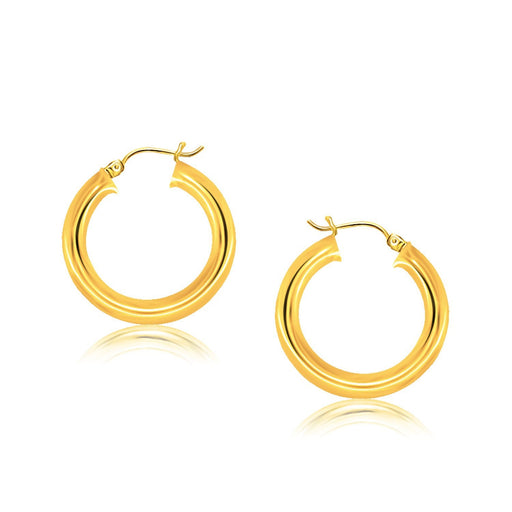 Bids.com 14k Yellow Gold Polished Hoop Earrings (30 mm) Earrings White Smoke Yellow Gold