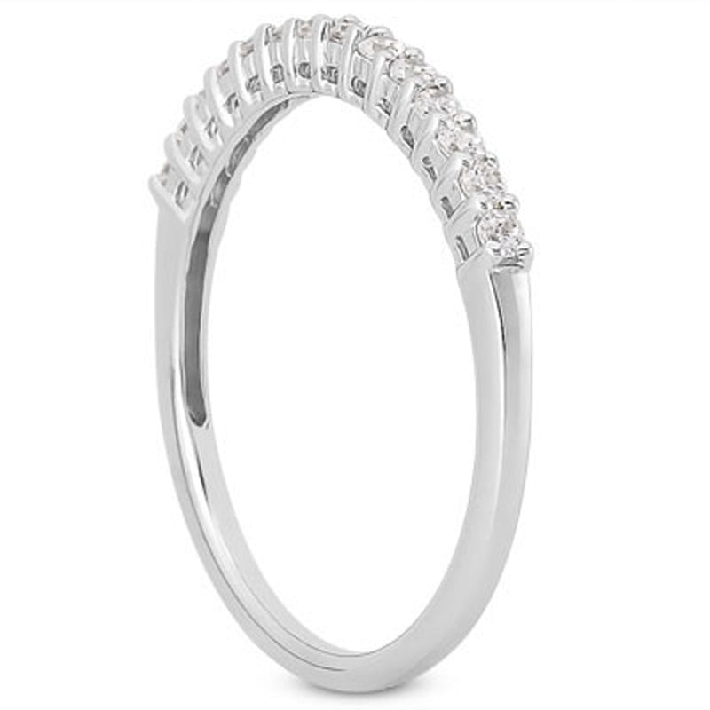 Bids.com 14k White Gold Shared Prong Diamond Wedding Ring Band with Airline Gallery Rings White Smoke 4 / White Gold,4.5 / White Gold,5 / White Gold,5.5 / White Gold,6 / White Gold,6.5 / White Gold,7 / White Gold,7.5 / White Gold,8 / White Gold,8.5 / White Gold,9 / White Gold