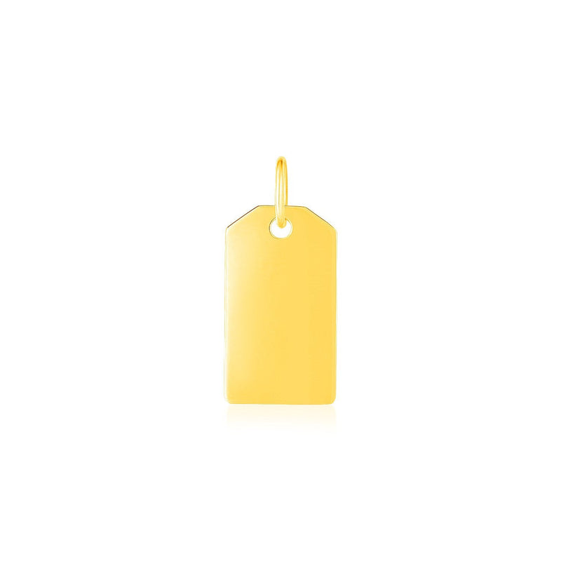 Bids.com 14K Yellow Gold Tag Pendant Pendants Light Goldenrod Yellow Gold