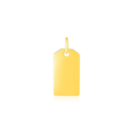 Bids.com 14K Yellow Gold Tag Pendant Pendants Light Goldenrod Yellow Gold