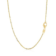 Bids.com 14k Yellow Gold Chain Necklace with a Shiny Flat Bar Necklaces White Smoke 18 / Yellow Gold