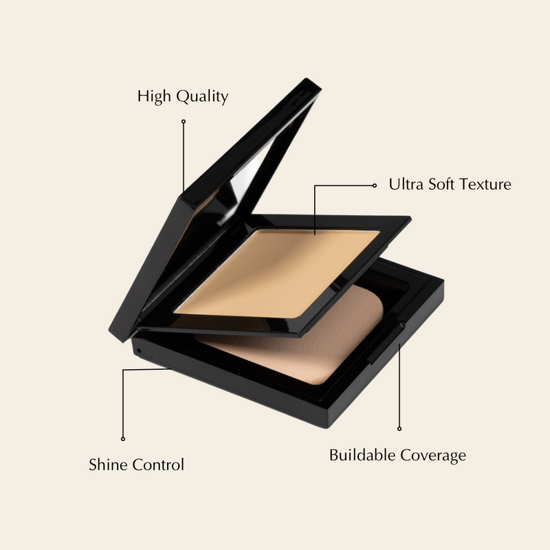 EpiLynx Luminous Matte Powder Foundation – Vegan, Gluten-Free, Allergen-Friendly Misty Rose 1: Light,2: Apricot Light,3: Natural Beige,4: Warm,5: Mystic Beige,6: Sun Kissed