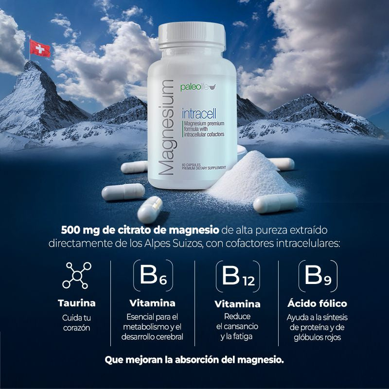 Paleolife Magnesium Intracell MAGNESIUM INTRACELL Black 3x2,1 Pack,3 Pack,6 Pack