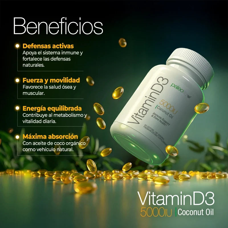 Paleolife Vitamin D3 Restore VITAMIN D3 5000 IU Black 1 Pack,3 Pack,6 Pack