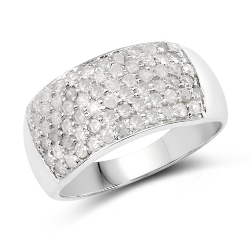 Bids.com 1.21 Carat Genuine White Diamond .925 Sterling Silver Ring Rings White Smoke size 8.00,size 6.00,size 7.00,size 9.00,size 5.00