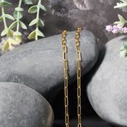 Bids.com 14K Yellow Gold Paperclip Chain (2.5mm) Necklaces Gray 18 / Yellow Gold,20 / Yellow Gold,24 / Yellow Gold