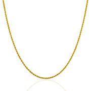 Bids.com 14k Yellow Gold Solid Rope Chain 1.25mm Necklaces White Smoke 16 / Yellow Gold,18 / Yellow Gold,20 / Yellow Gold,24 / Yellow Gold,One / Yellow Gold