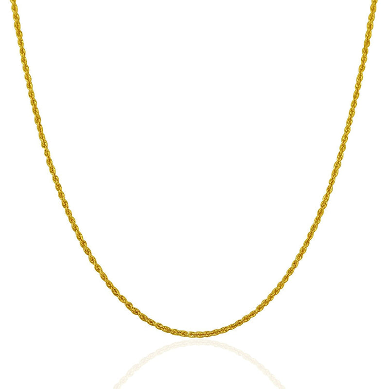 Bids.com 14k Yellow Gold Solid Rope Chain 1.25mm Necklaces White Smoke 16 / Yellow Gold,18 / Yellow Gold,20 / Yellow Gold,24 / Yellow Gold,One / Yellow Gold