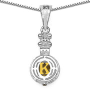 Bids.com 1.00 Carat Genuine Citrine, Champagne Diamond & White Diamond .925 Sterling Silver Pendant Pendants White Smoke