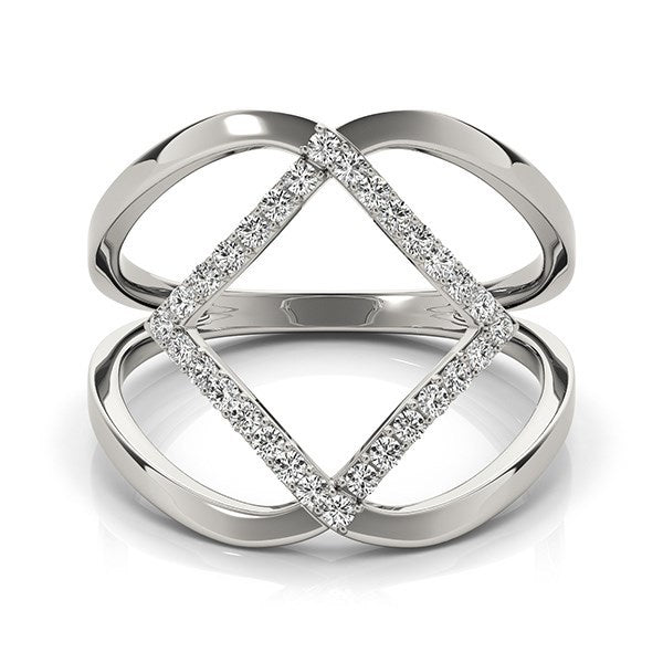 Bids.com 14k White Gold Interlaced Design Diamond Ring (1/5 cttw) Rings White Smoke 3 / White Gold,3.5 / White Gold,4 / White Gold,4.5 / White Gold,5 / White Gold,5.5 / White Gold,6 / White Gold,6.5 / White Gold,7 / White Gold,7.5 / White Gold,8 / White Gold,8.5 / White Gold,9 / White Gold