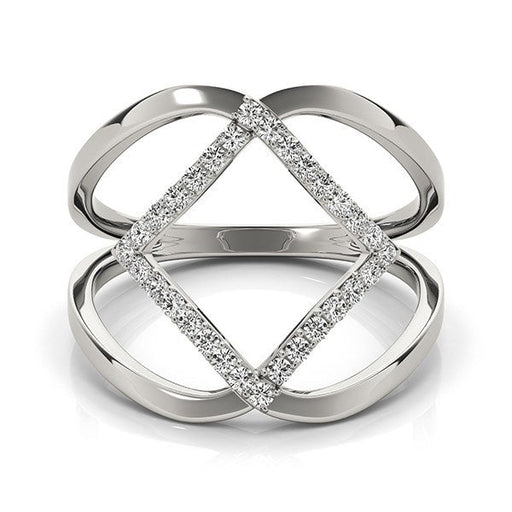 Bids.com 14k White Gold Interlaced Design Diamond Ring (1/5 cttw) Rings White Smoke 3 / White Gold,3.5 / White Gold,4 / White Gold,4.5 / White Gold,5 / White Gold,5.5 / White Gold,6 / White Gold,6.5 / White Gold,7 / White Gold,7.5 / White Gold,8 / White Gold,8.5 / White Gold,9 / White Gold