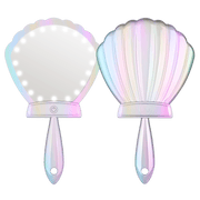 Lurella Cosmetics LED Shell Shock Mirror Handheld Mirror Black Iridescent,Gold,Rose Gold,Black,Pink,Green,Blue,Red