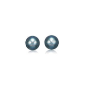 Bids.com 14k Yellow Gold Cultured Black Pearl Stud Earrings (6.0 mm) Earrings White Smoke Yellow Gold